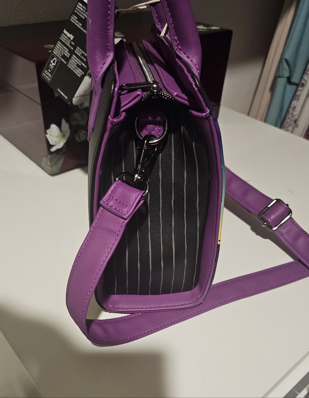 NWT! Disney's Loungefly TNBC Jack & Sally Mini-Satchel - Picture 8 of 10